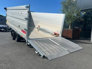 Tack Speedyloader Kipper en Machinetransporter in 1 Driedubbel Alu opzetborden 400x192x120cm 3500kg