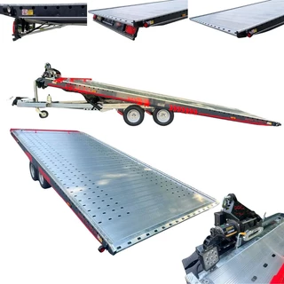 TA-NO FORMULA 30.50 FULL OPTION Autotransporter Elektrisch kantelbaar 500x210 cm Geperforeerde vloer 3000kg code : 886