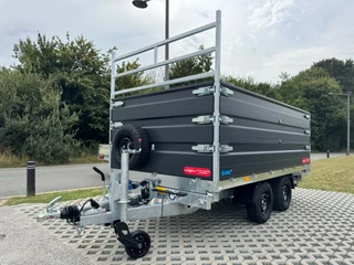 Hapert Cobalt + 335x180x40cm 3-zijdige Kipper 3500kg Dubbel Alu opzetborden 2 x 30cm