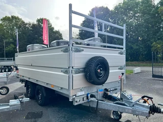 Hapert Cobalt HM-2 Ferro 375x180x40cm 3-zijdige Kipper 3500kg Dubbel Alu opzetborden 40cm